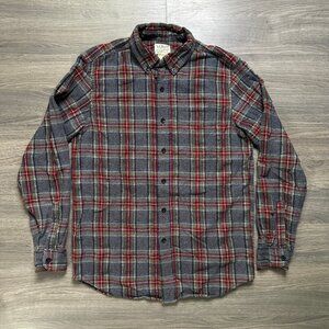 L.L. Bean Men's Scotch Plaid Flannel Shirt - Grey
